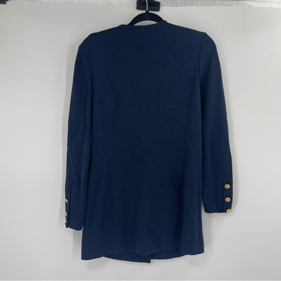 St. John SJK Navy Blue Cardigan Sweater Blazer - Picture 9 of 13